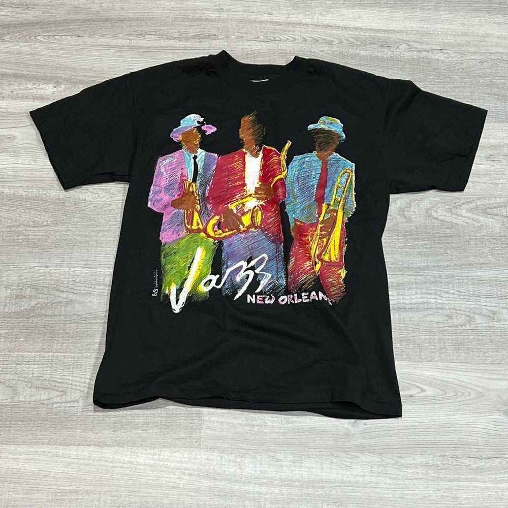 Hanes Vintage 1990s New Orleans Jazz Shirt - image 1