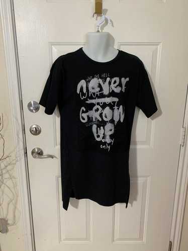 5cm Never grow up Graphic long t shirt