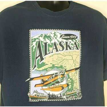 Hanes Alaska Statehood Vintage Tshirt 1990s Sea Pl
