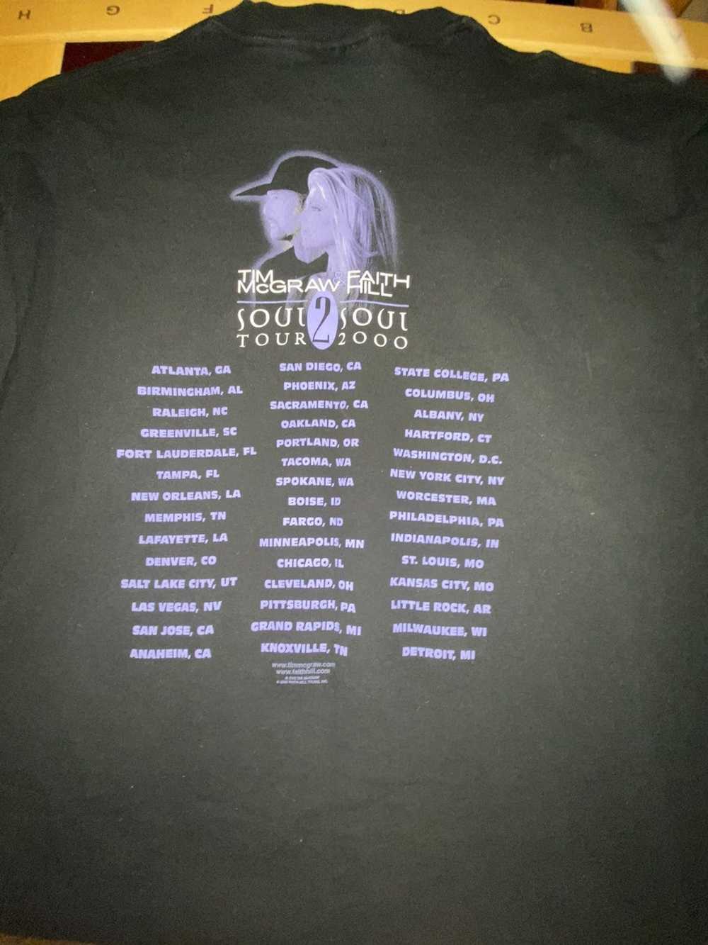 Vintage Vintage Tim McGraw Faith Hill 2000 Tour T… - image 3