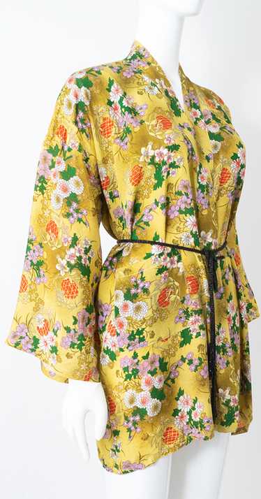 1960s Gold Rayon Kimono