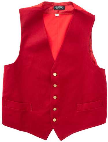 1960s Red Wool Vest - image 1