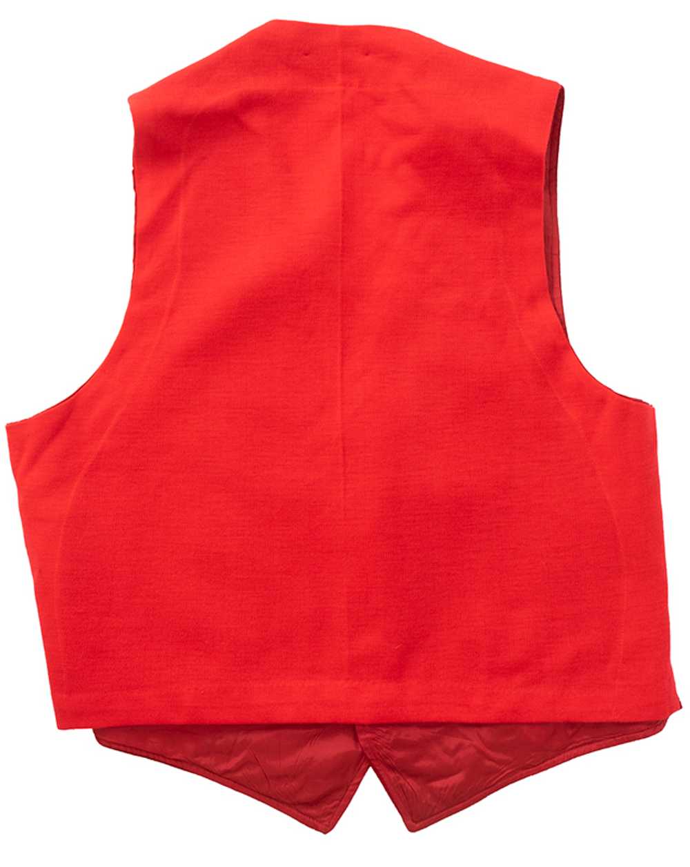 1960s Red Wool Vest - image 2