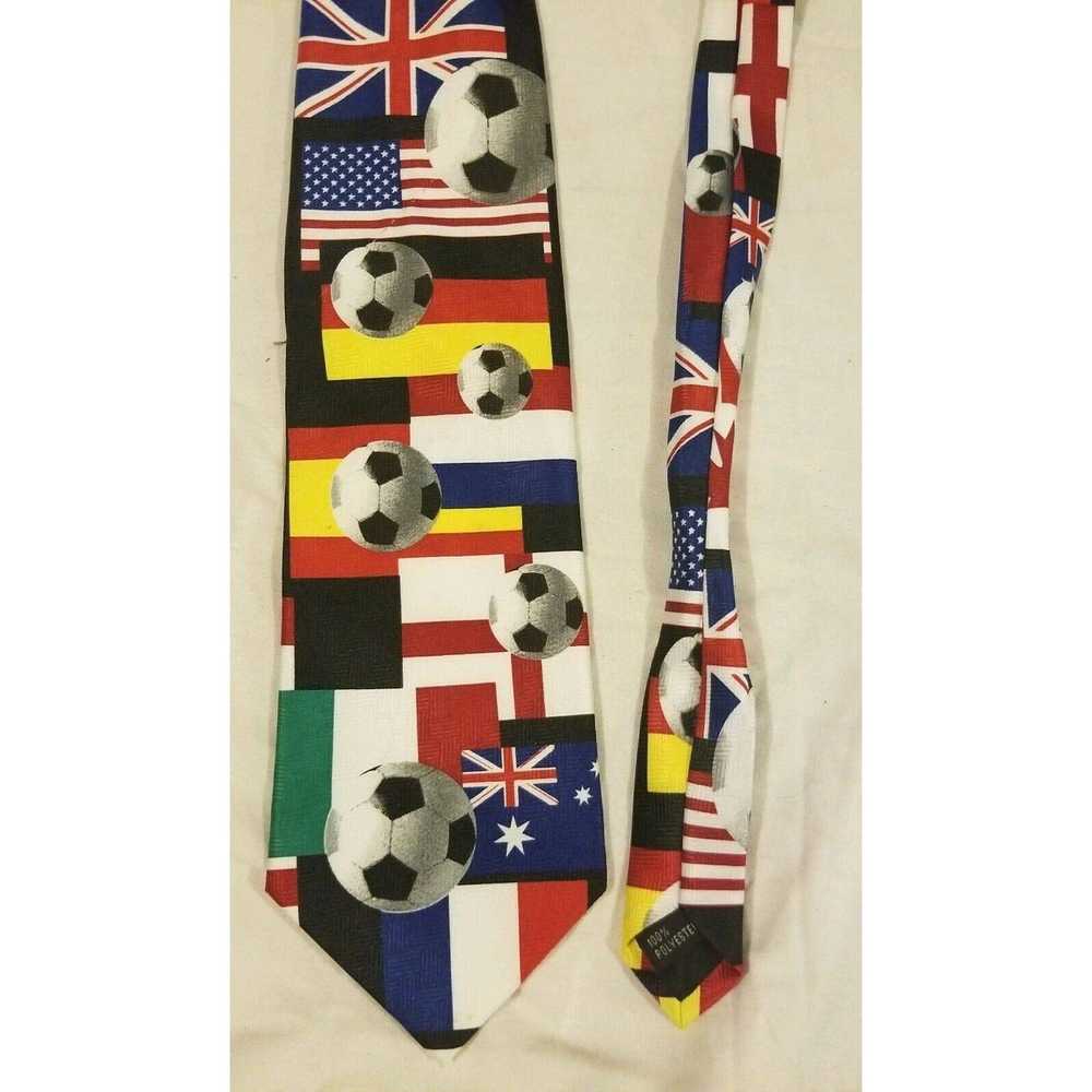 Ralph Marlin World Cup Soccer Necktie Tie Vintage… - image 1