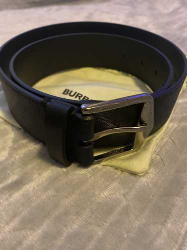 Burberry Burberry belt check and leather belt Nav… - image 1