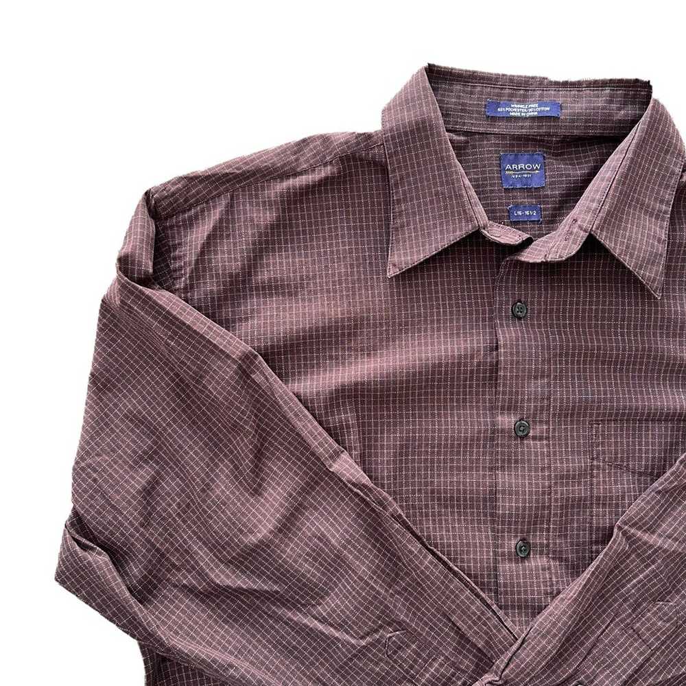 Arrow Brown long sleeve button up shirt - image 2