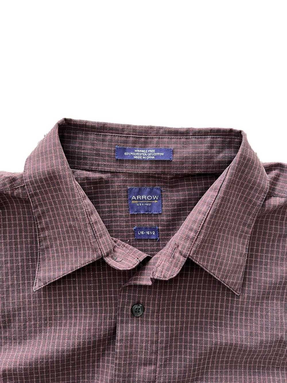 Arrow Brown long sleeve button up shirt - image 4