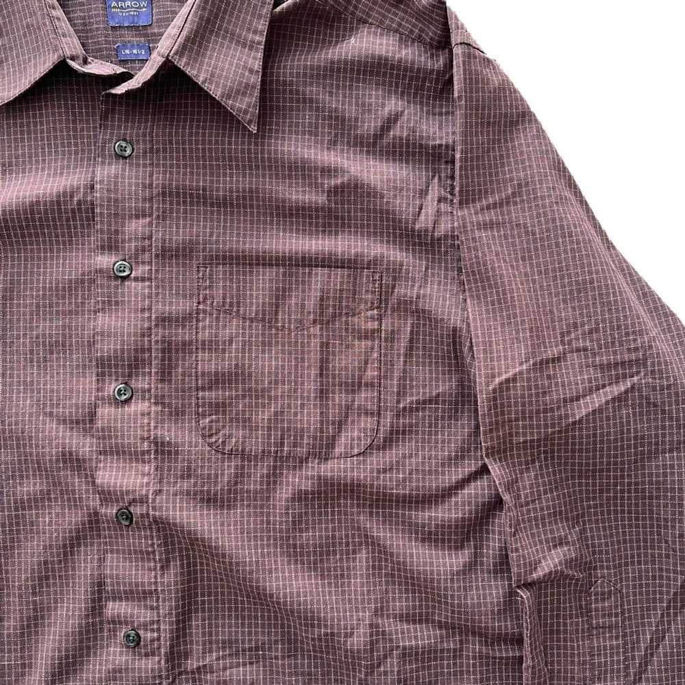 Arrow Brown long sleeve button up shirt - image 5