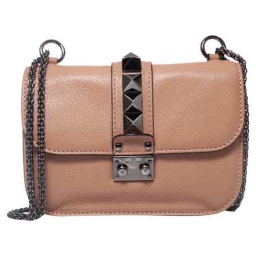 Valentino Garavani Mini Rockstud Glam Lock Leather Crossbody Bag Pink $1890