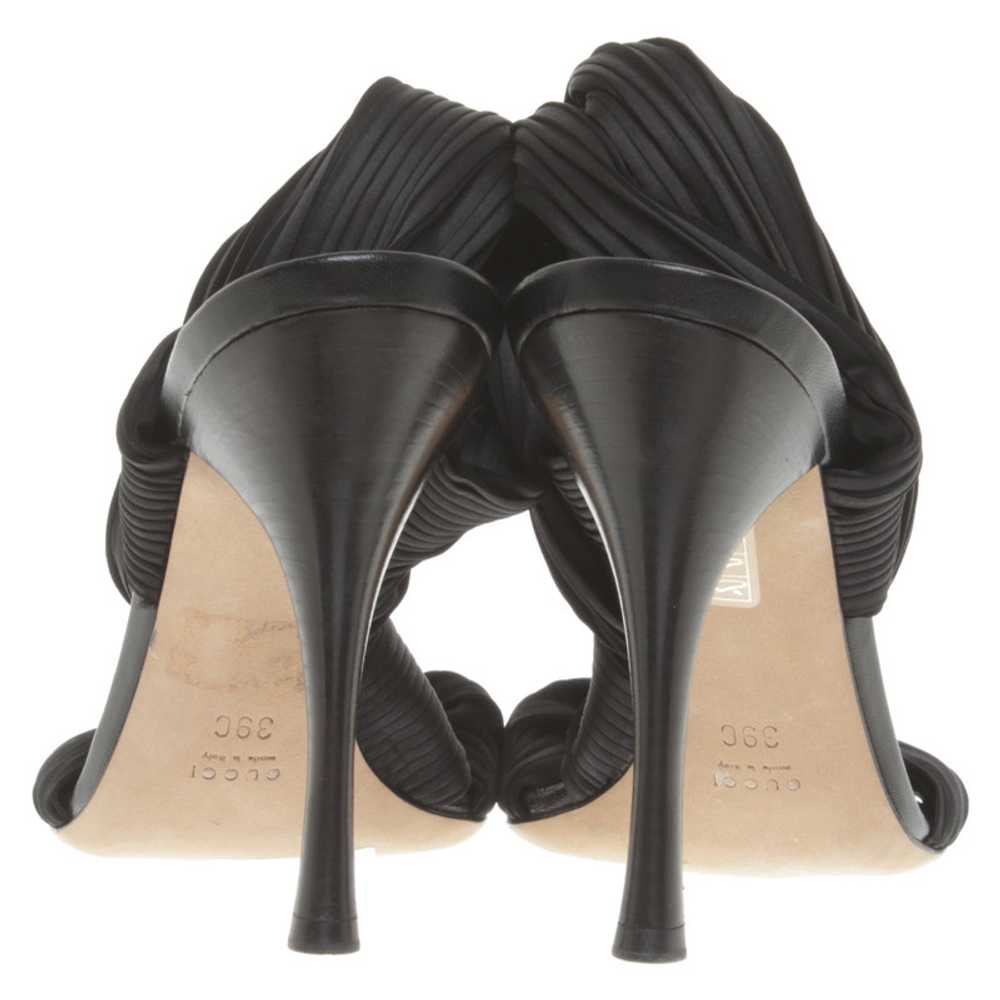 Gucci black patent leather platform sandals - image 3