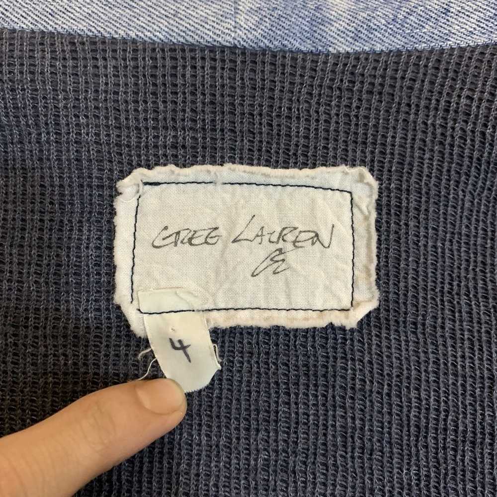 Greg Lauren Greg Lauren Blue Splicing Flannelet C… - image 10
