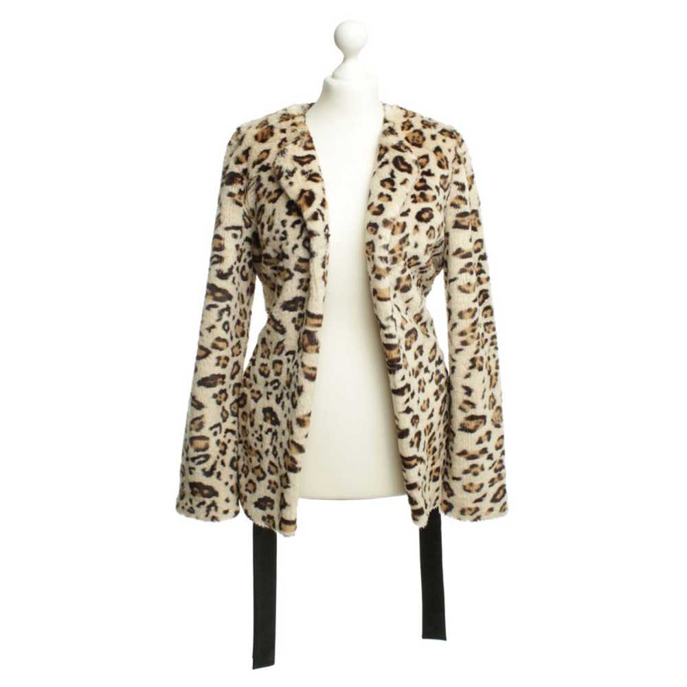 Velvet Web fur jacket with animal print - image 4
