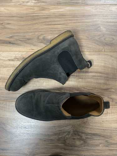 Vince Gray Suede Chelsea Boot with Crepe Outsole