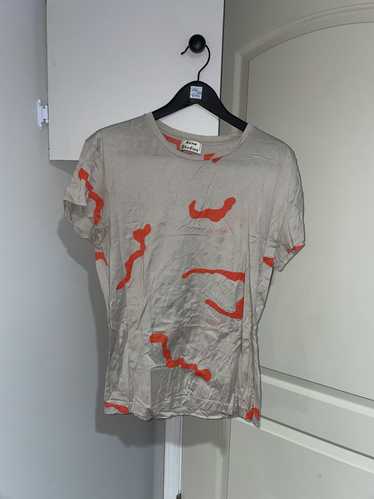 Acne Studios Tan and Orange pattern tee