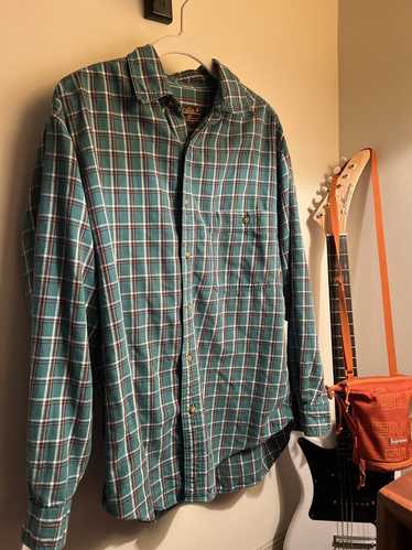 Vintage Grunge Green, Blue and Peach Flannel Size XL – Franklin