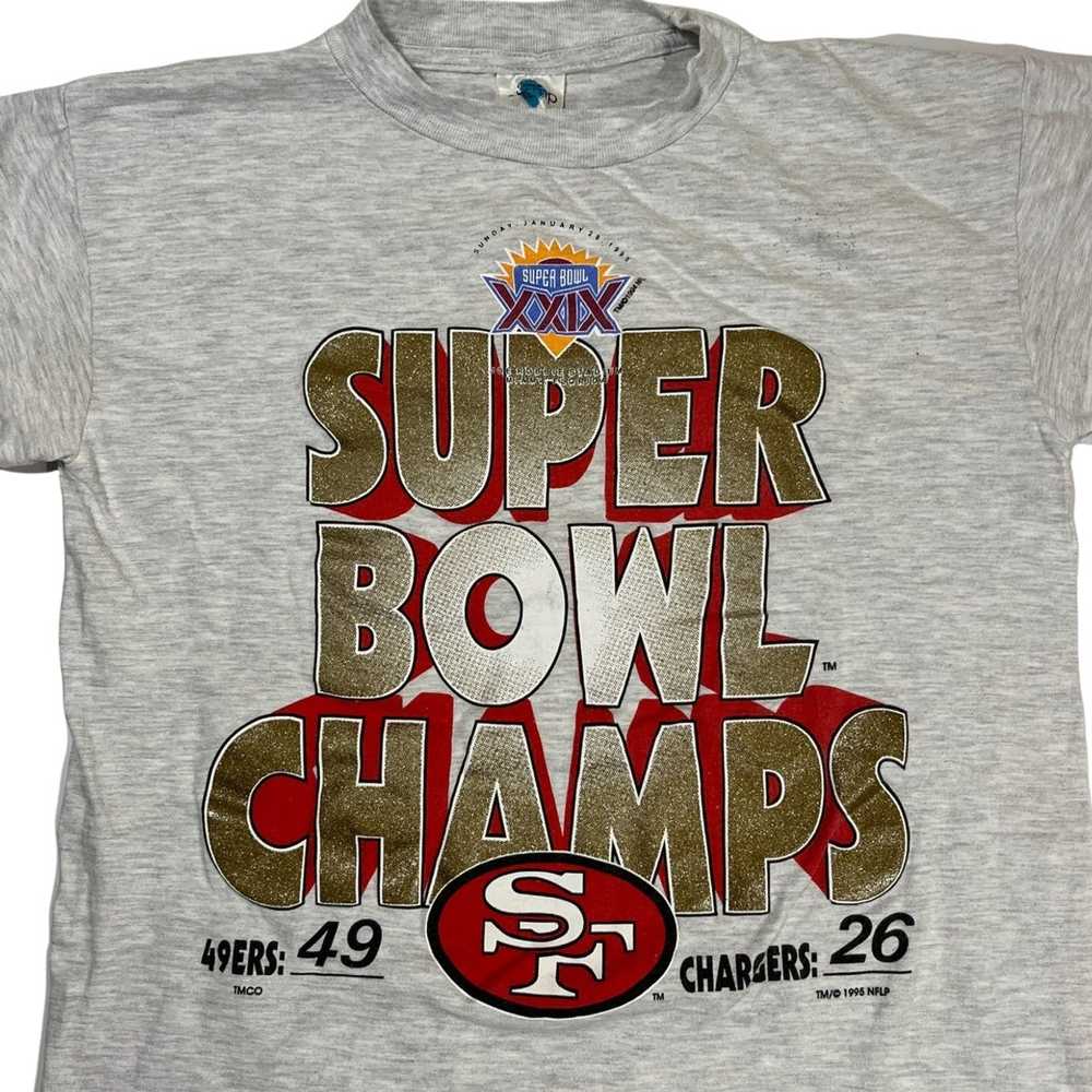NFL × Vintage 90s NFL SF 49ers Super Bowl Champs … - image 2