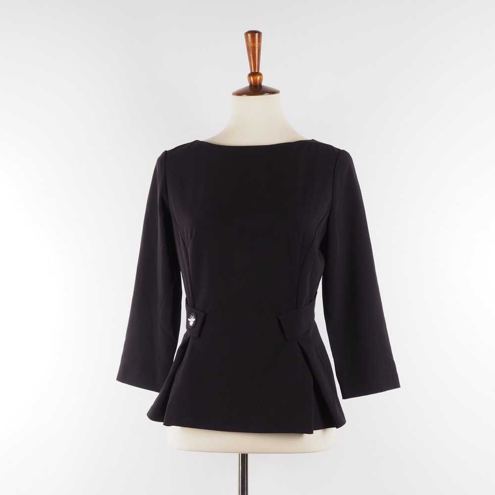 Dior DIOR Uniform Black Logo Blouse Top S Small US4 U… - Gem