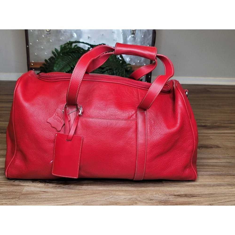 Other Vtg Mia Paoli Pebbled Leather Duffle Tote S… - image 2