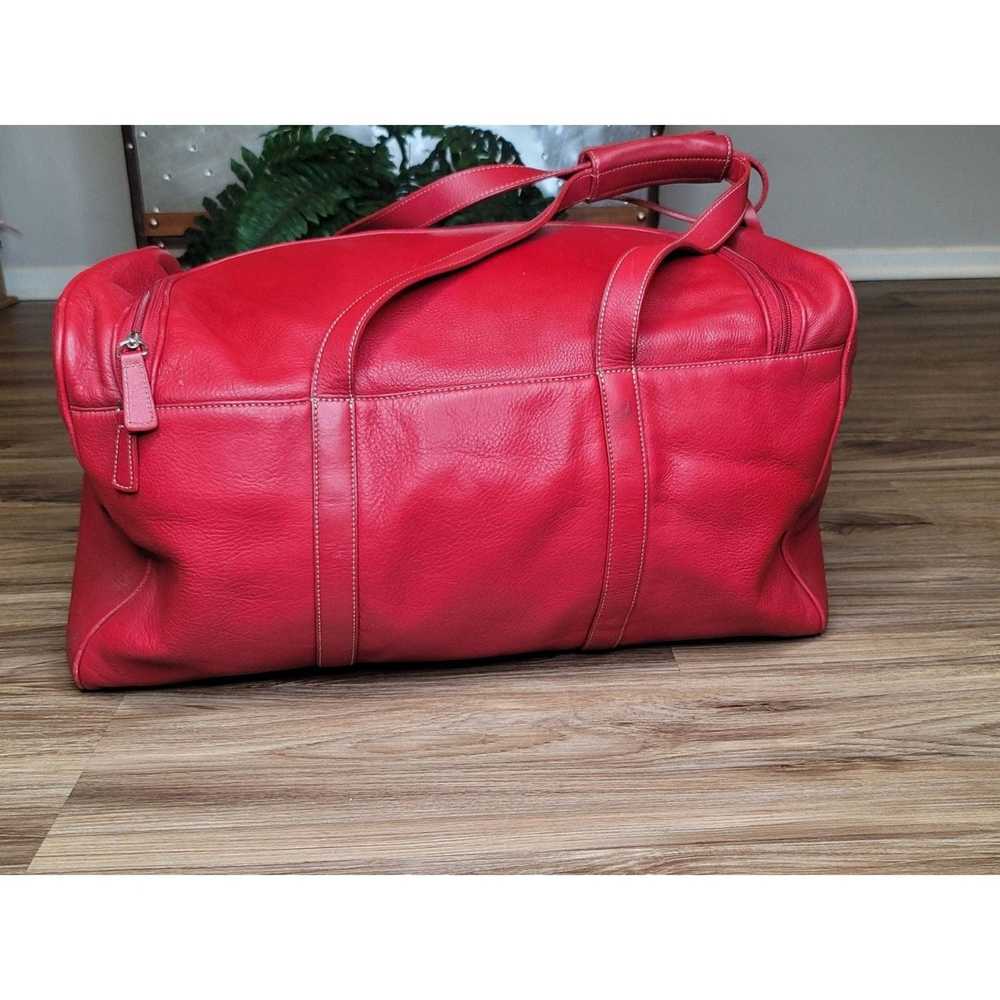 Other Vtg Mia Paoli Pebbled Leather Duffle Tote S… - image 4