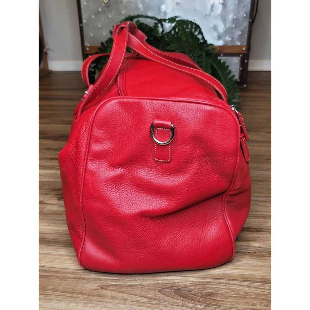 Other Vtg Mia Paoli Pebbled Leather Duffle Tote S… - image 5