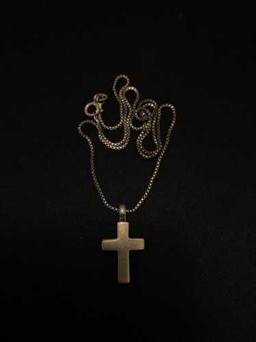 Sterling Silver Sterling Chain with Cross Pendant - image 1