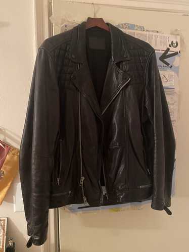 Allsaints Mens Leather Jacket Allsaints Size XXL