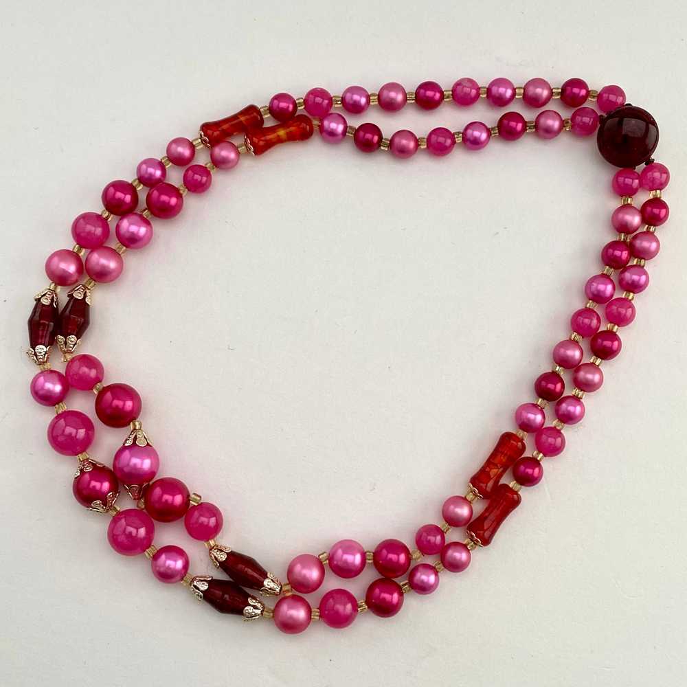 1960s Japan Double Strand Bead Necklace - image 3