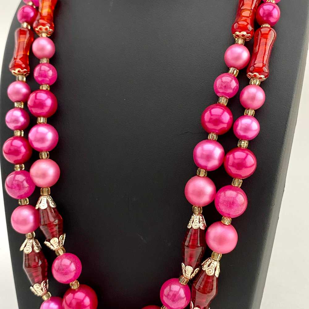 1960s Japan Double Strand Bead Necklace - image 5