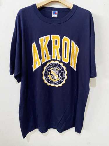 Men's Champion Navy Akron Zips Icon Logo Basketball Jersey Long Sleeve T-Shirt Size: Medium