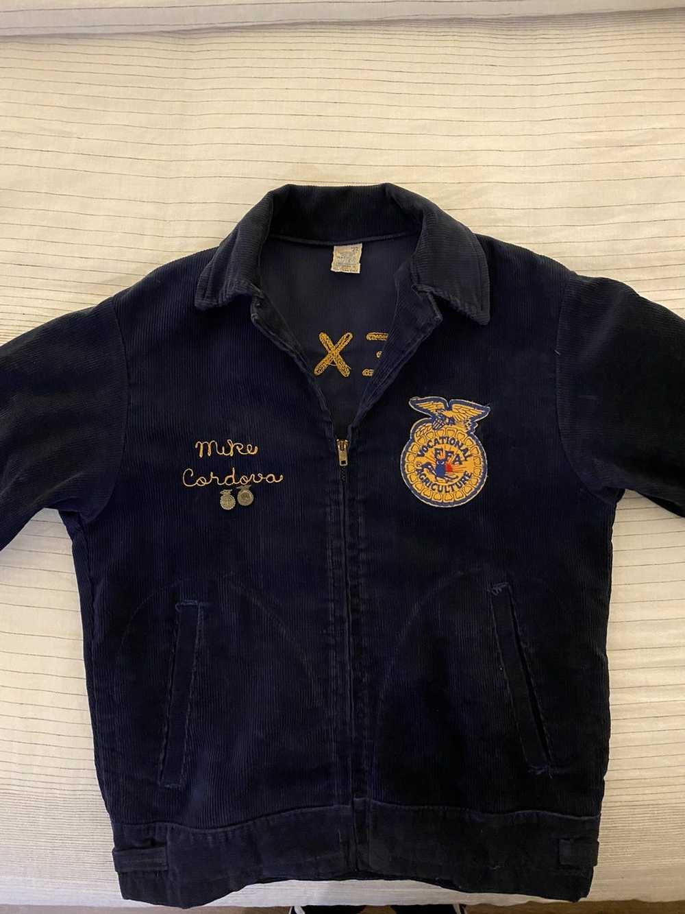 Vintage 1960s FFA Jacket Corduroy Agriculture Sz … - image 2