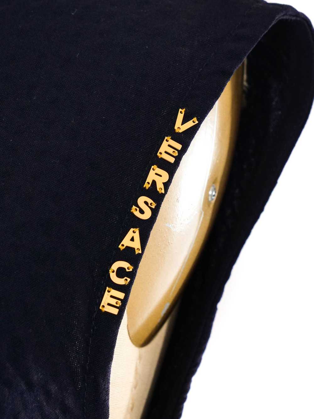 Gianni Versace Navy Crepe Shift Dress - image 2