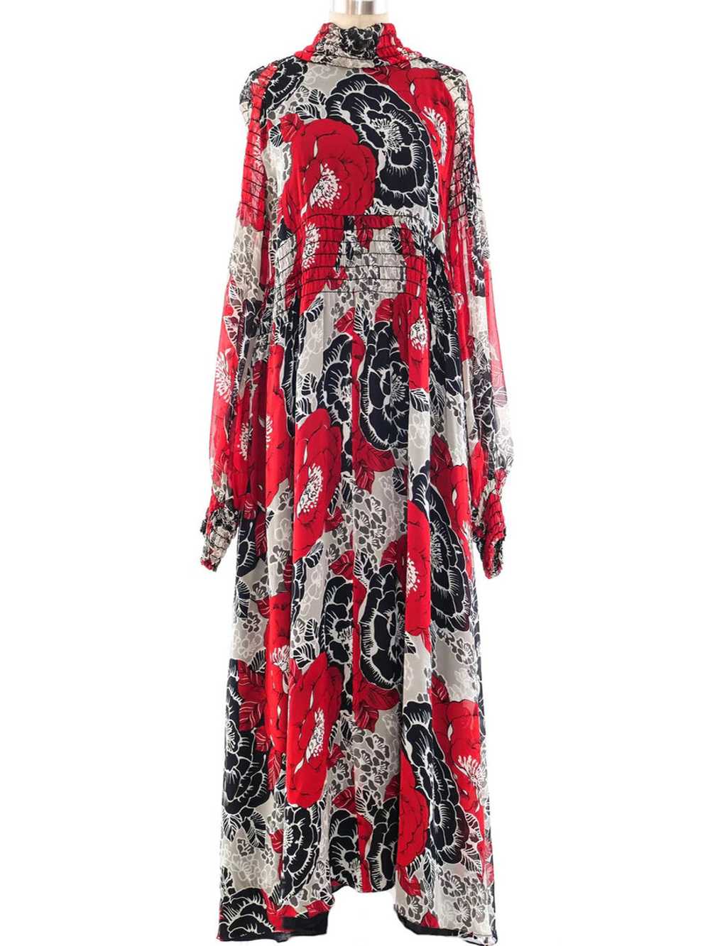Scott Barrie Floral Printed Gown - image 3