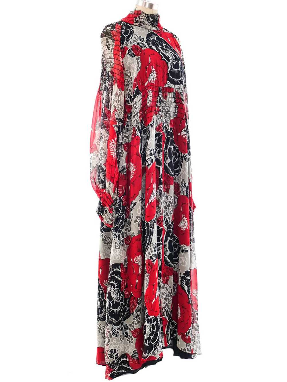 Scott Barrie Floral Printed Gown - image 5