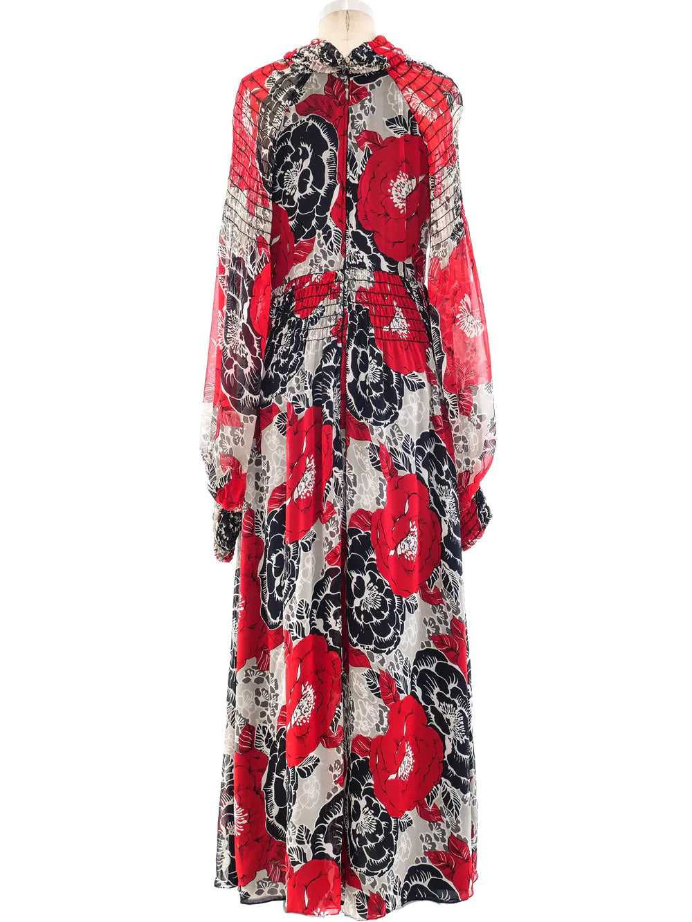 Scott Barrie Floral Printed Gown - image 6