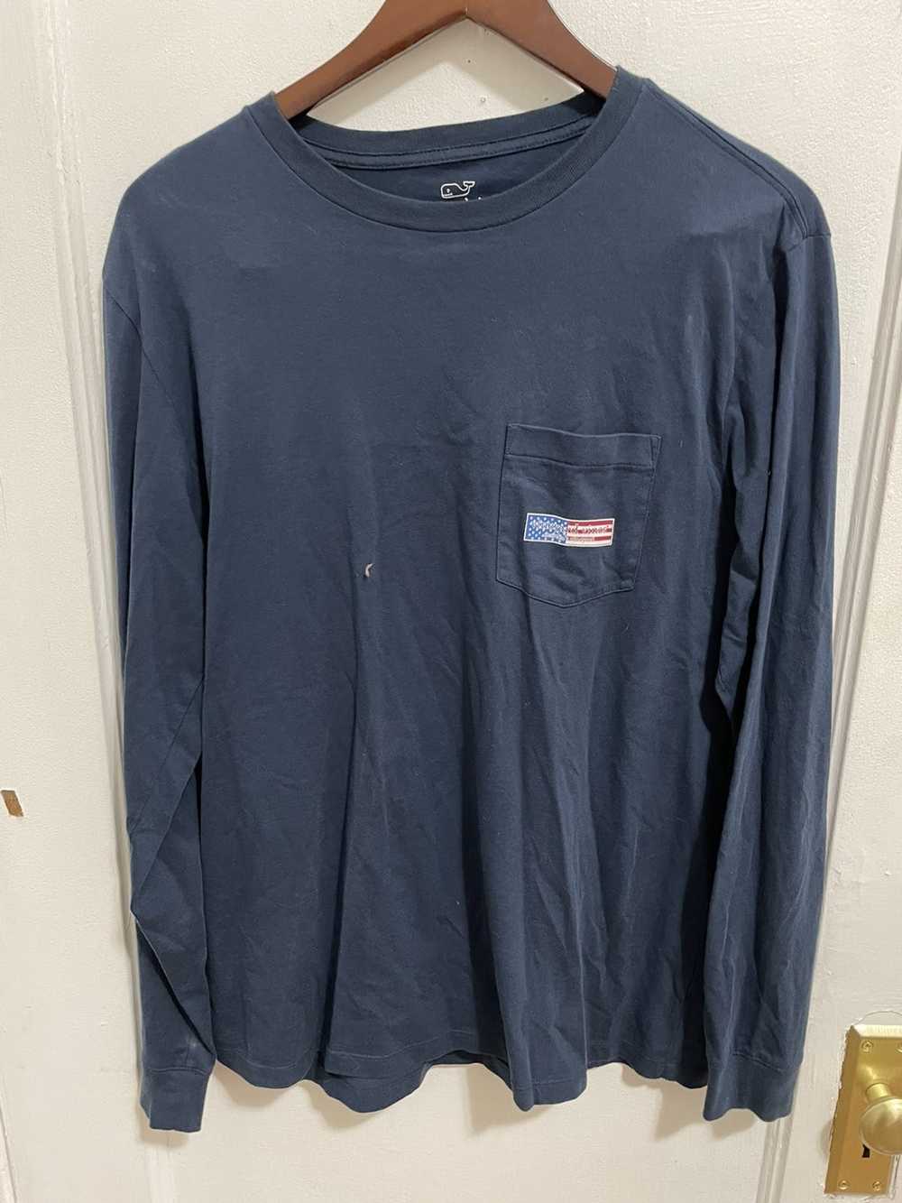 Vineyard Vines Vineyard Vines Blue USA Longsleeve - image 1