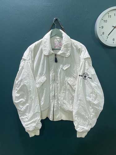 American College × Bomber Jacket × Vintage VTG FAN