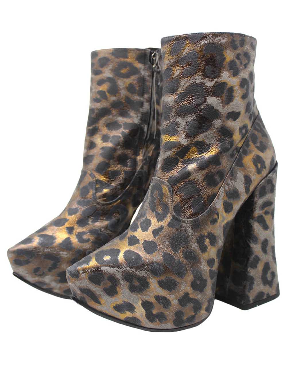 Vivienne Westwood Leopard Print Leather Ankle Boo… - image 1