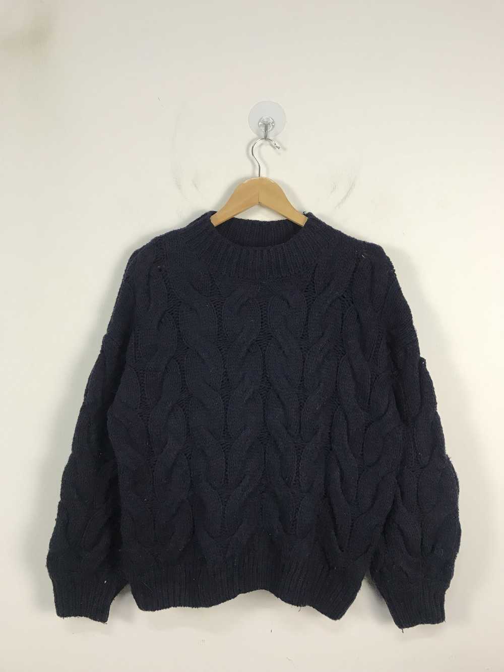 Coloured Cable Knit Sweater × Global Work Global … - image 1