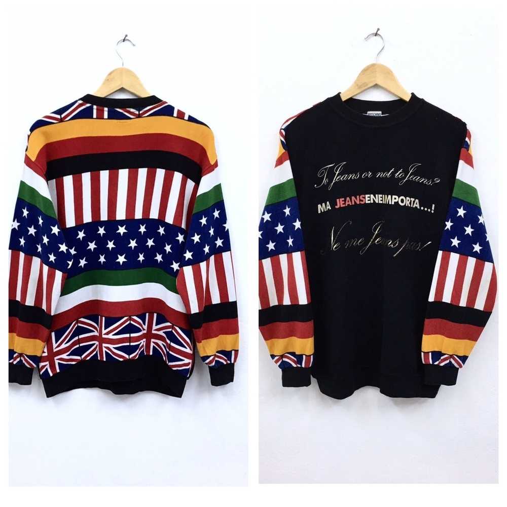 Moschino × Vintage Moschino Jeans Misura Flag Italy M… - Gem