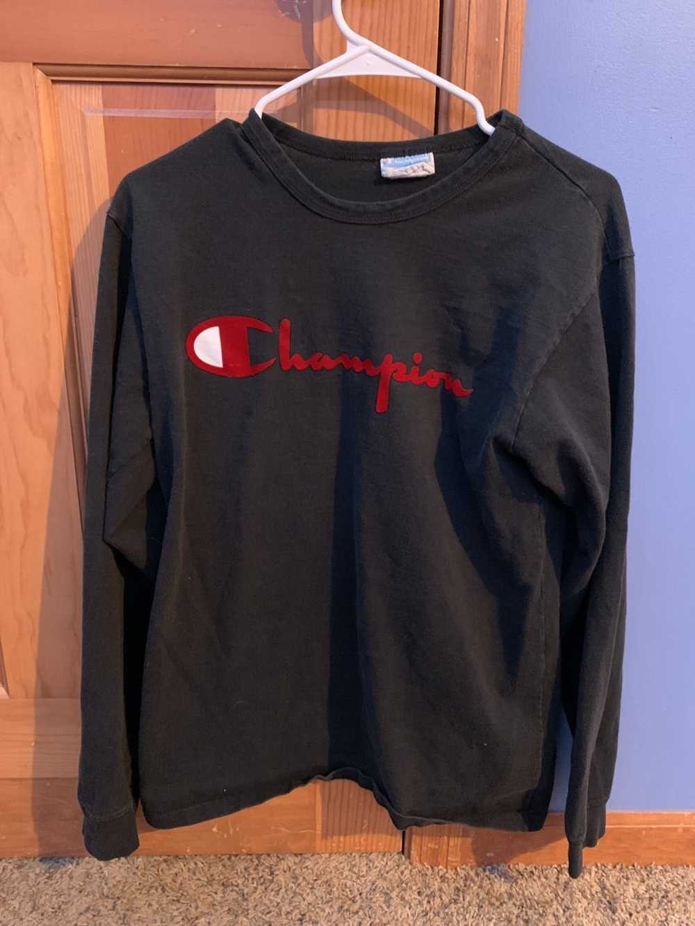 Champion Black/Red Champion Long Sleeve - image 1