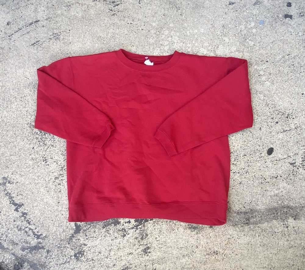 Hanes × Vintage Hanes Red Blank Sweater - image 1
