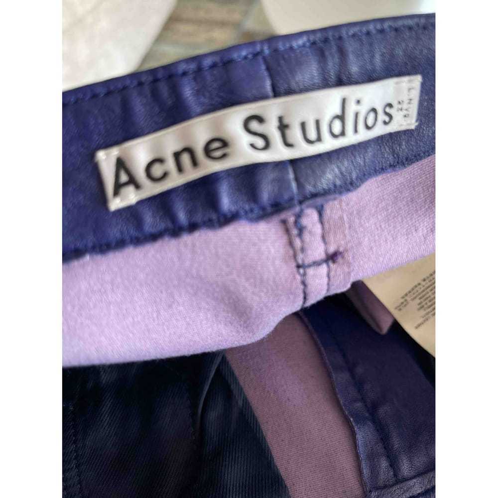 Acne Studios Leather slim pants - image 4