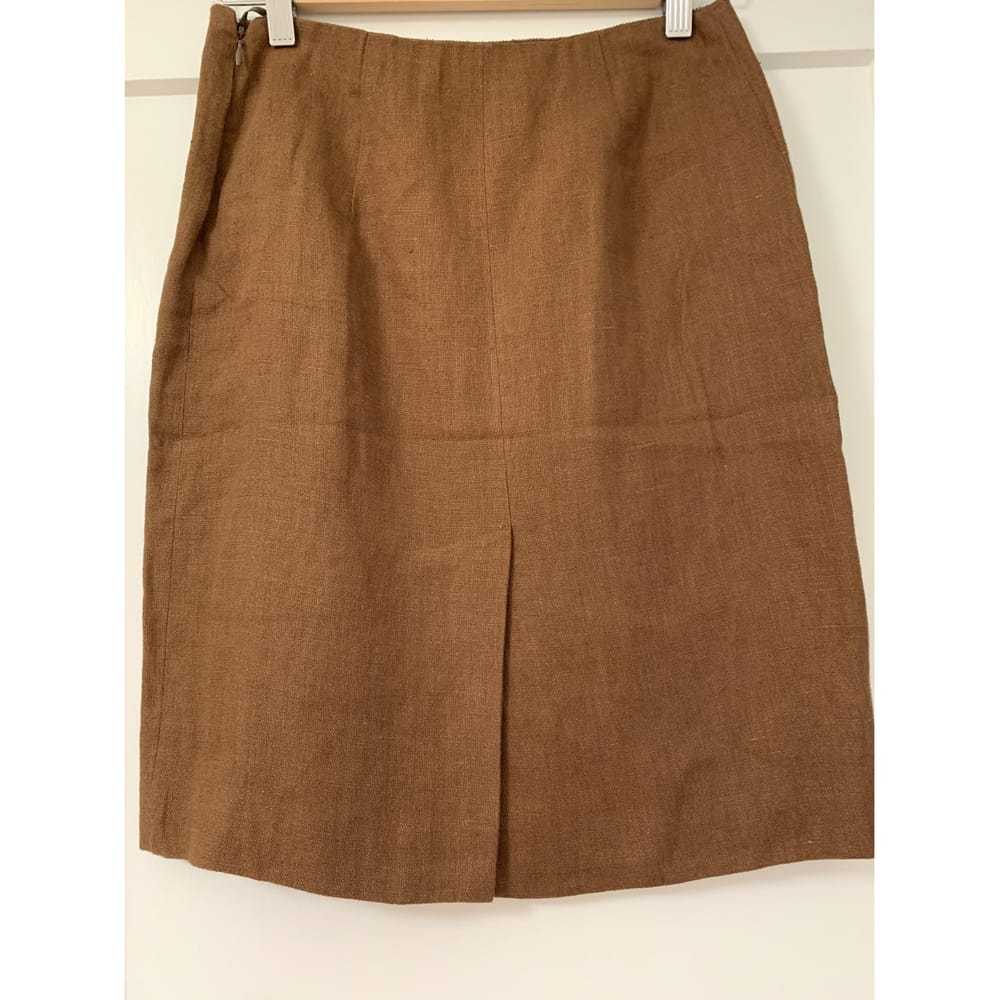 Prada Linen mid-length skirt - image 2