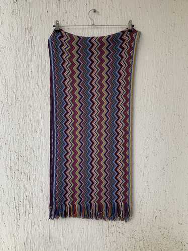 Missoni patterned wool blend scarf