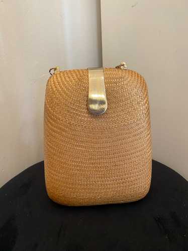 Vintage Romer Collection woven raffia egg-shaped b