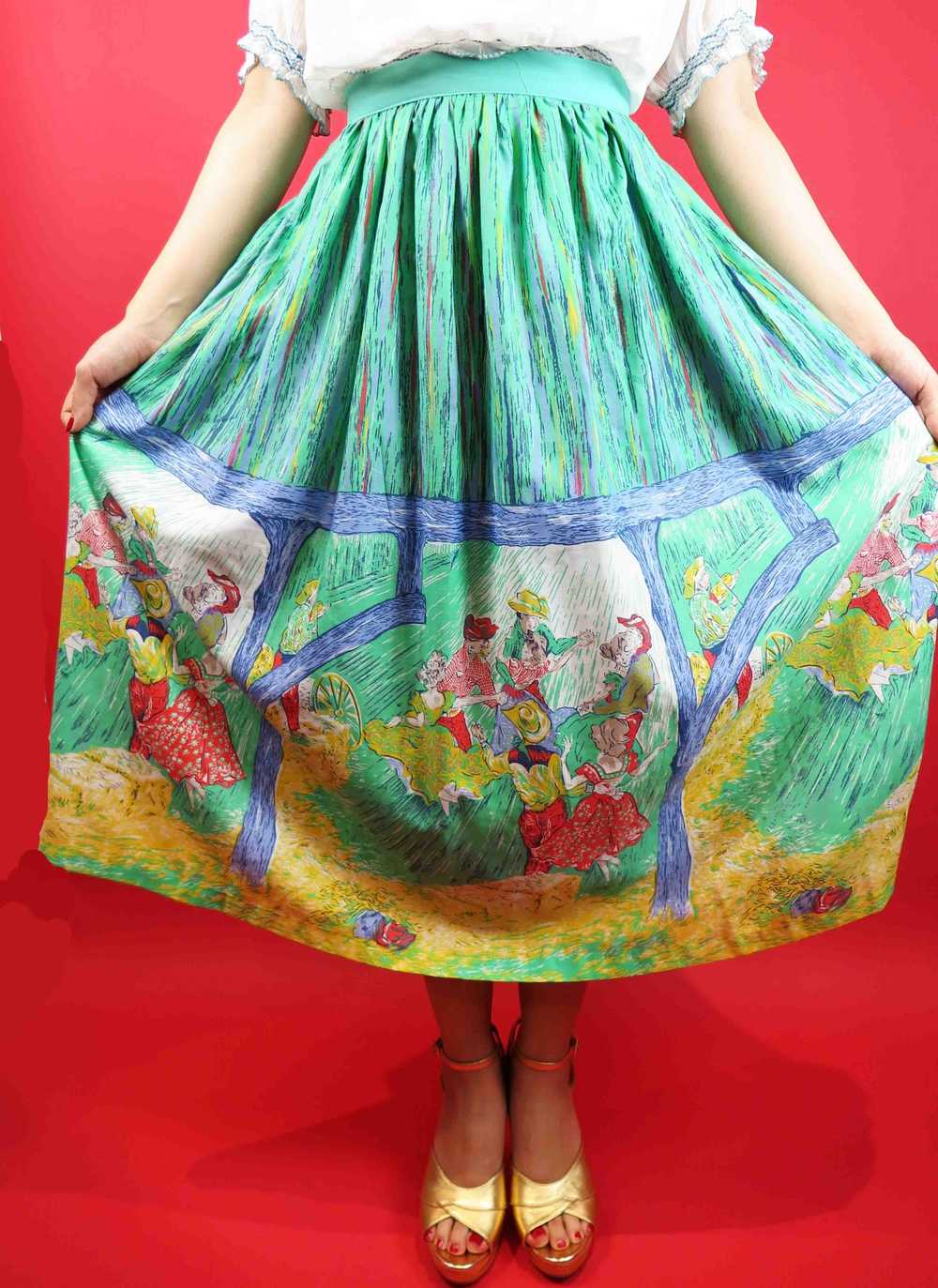 Wonderful Milworth Square Dance Skirt ¦ 1950’s Wa… - image 1