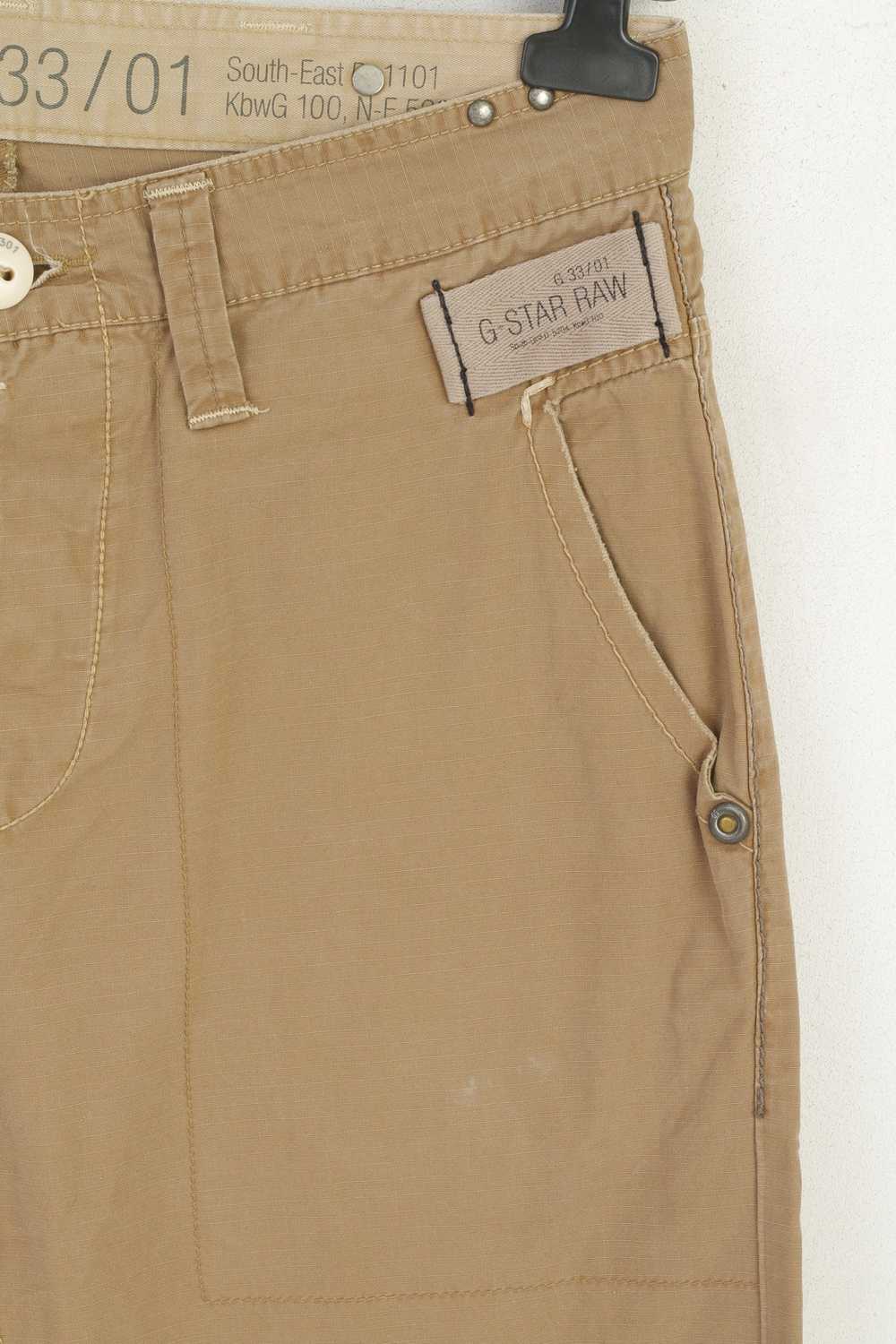 G Star Raw G-Star Raw Men 31 Trousers Brown Cotto… - image 2