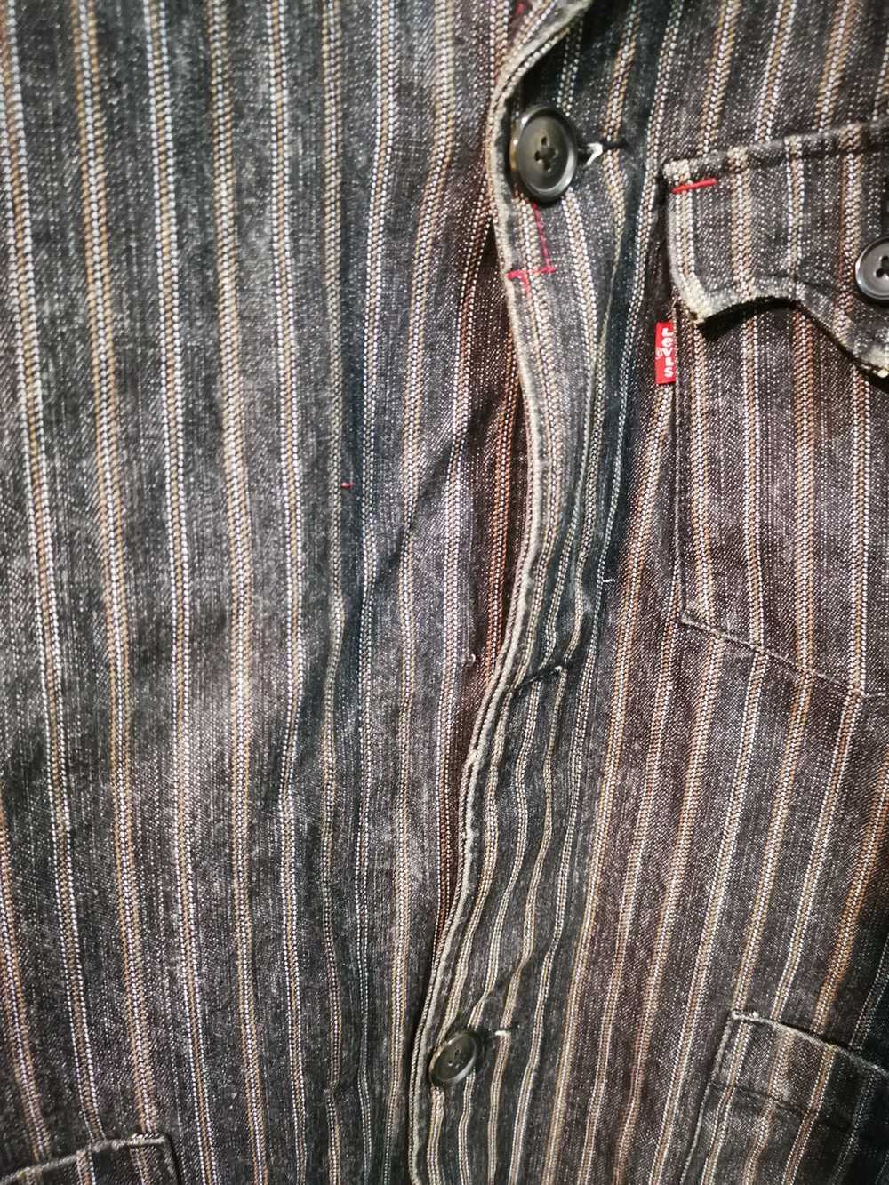 Denim Jacket × Levi's Levis stripe denim red loop… - image 9