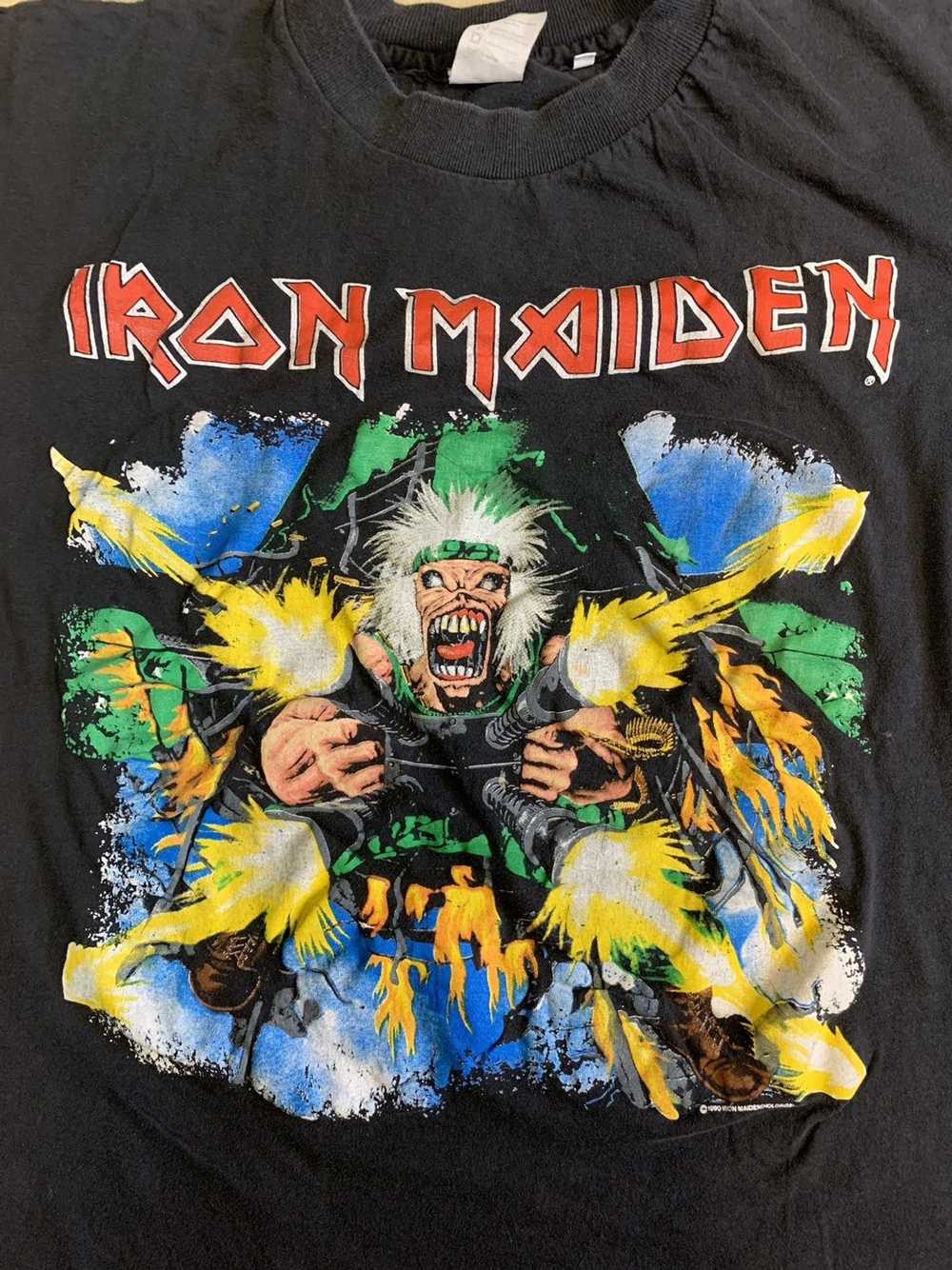 Band Tees × Iron Maiden × Vintage Vintage 1990 Ir… - image 2