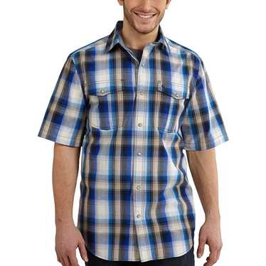 Carhartt Carhartt Mens L Blue Plaid Bozeman Butto… - image 1